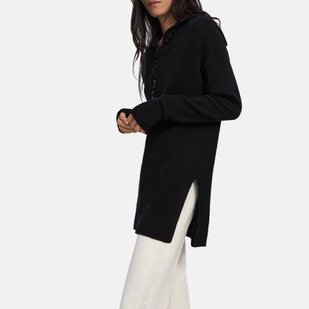 THEORY CASHMERE BUTTON PLACKET TURTLENECK SWEATER - BNWT